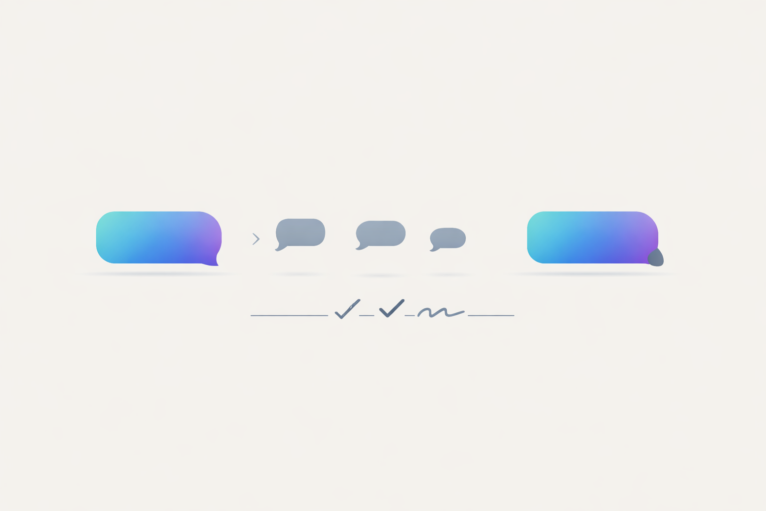 A first session drawn as a short loop that visibly ends, with a typing route branching from the start.