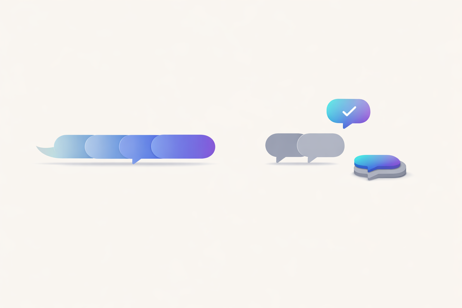 A long conversation that keeps nothing beside a short one where a single corrected sentence is kept.